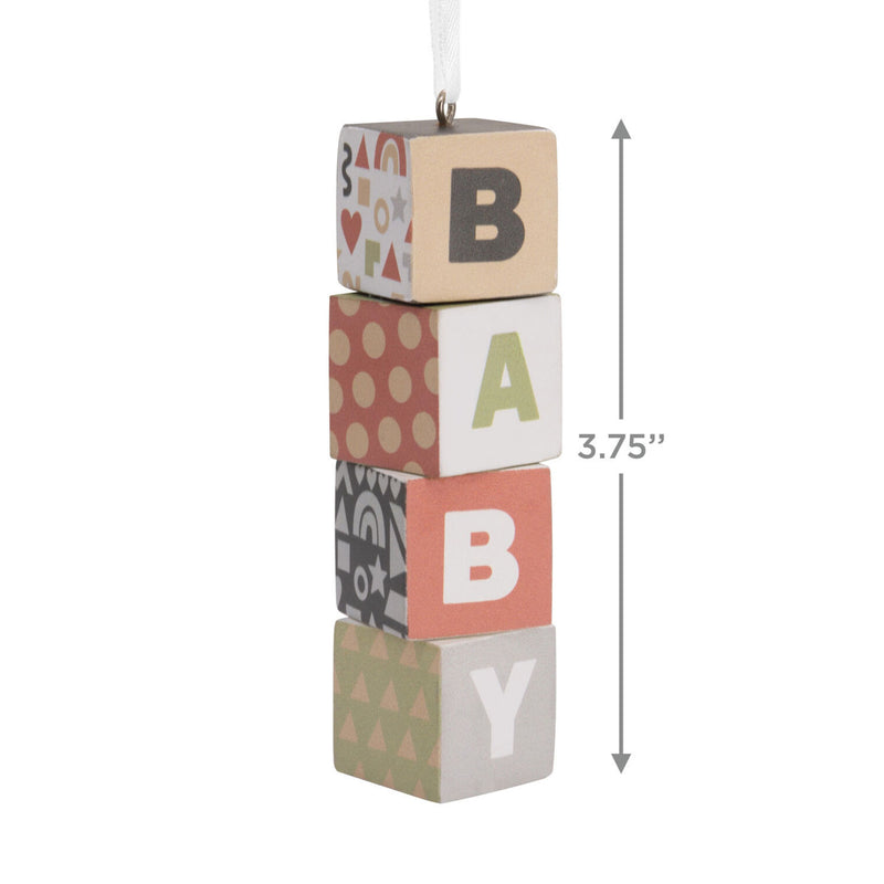 Baby Blocks Wood Hallmark Ornament