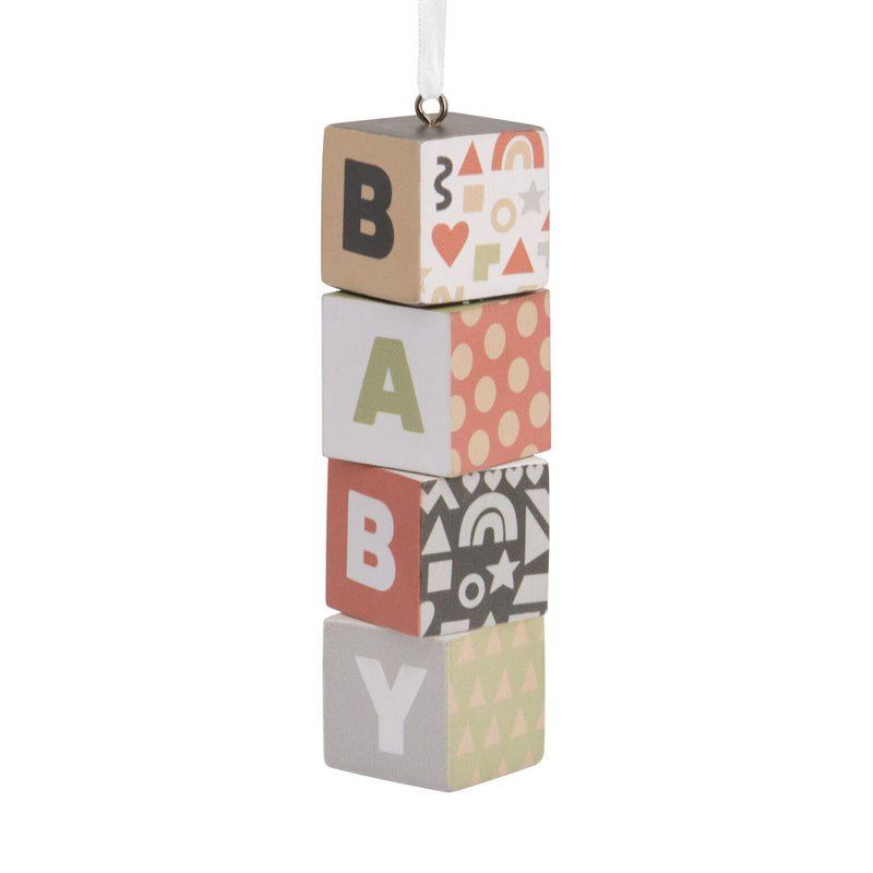 Baby Blocks Wood Hallmark Ornament