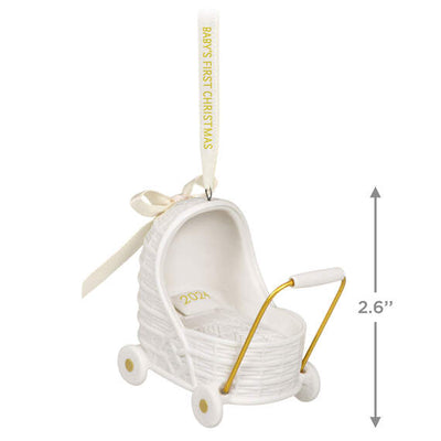 Baby's First Christmas Pram 2024 Porcelain Ornament