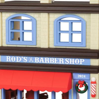 Nostalgic Houses and Shops Rod's Barbershop 2024 Ornament