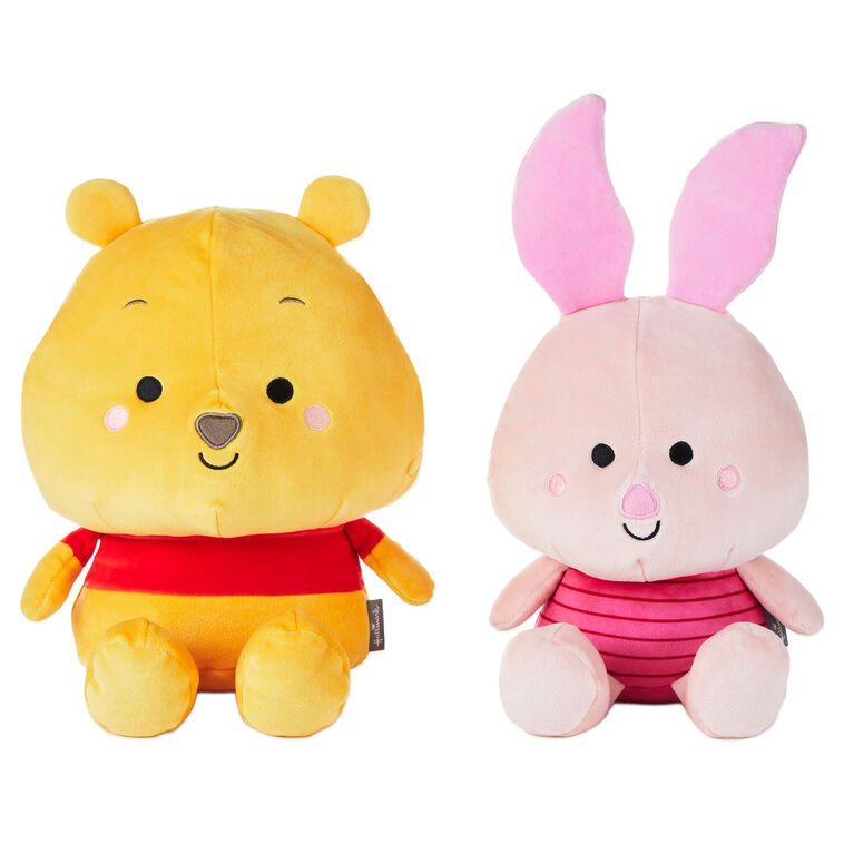 Disney Winnie the Pooh and Piglet Magnetic Plush Pair, 11"