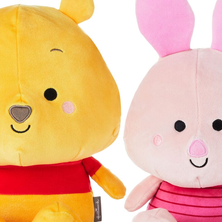 Disney Winnie the Pooh and Piglet Magnetic Plush Pair, 11"