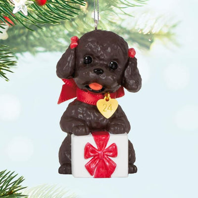 Puppy Love Poodle 2024 Ornament