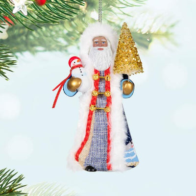 Black Father Christmas Ornament