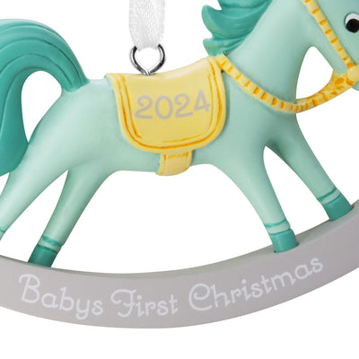 Baby Boy's First Christmas Rocking Horse 2024 Hallmark Ornament