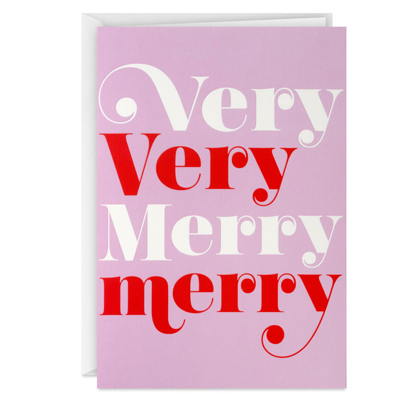 Very Very Merry Boxed Christmas Cards, Pack of 16