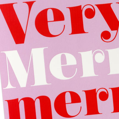 Very Very Merry Boxed Christmas Cards, Pack of 16