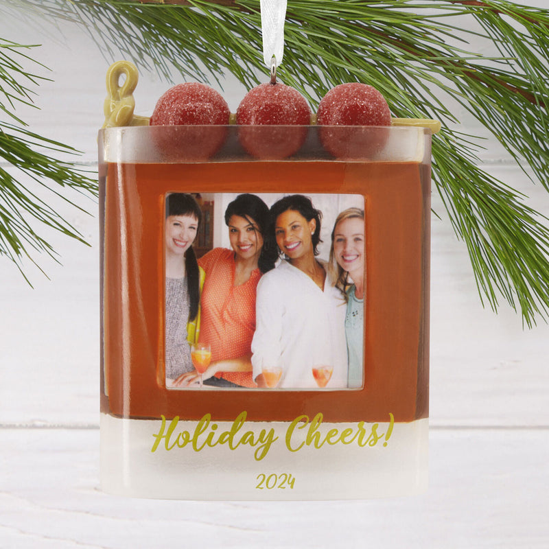 Holiday Cheers Cocktail 2024 Photo Frame Hallmark Ornament