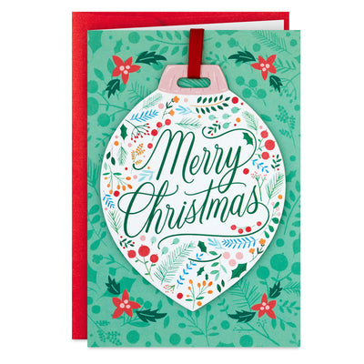 Christmas Spirit Boxed Christmas Cards With Detachable Ornaments, Pack of 10