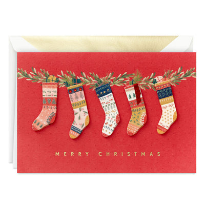 Colorful Stockings Boxed Christmas Cards, Pack of 10