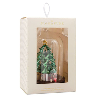 Signature Christmas Tree Cloche Glass and Paper Hallmark Ornament