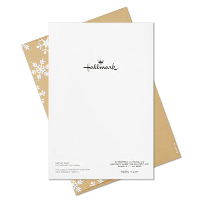 Christmas Tree on Gold Boxed Christmas Cards, Pack of 16