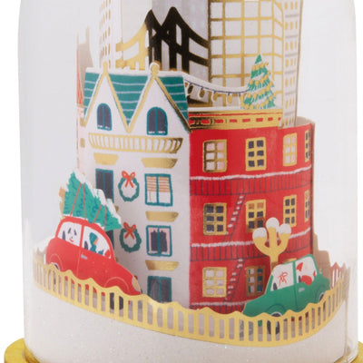 Signature City Scene Cloche Glass and Paper Hallmark Ornament