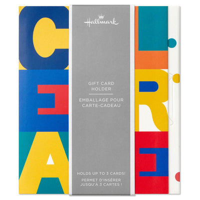 Celebrate Color Block Gift Card Holder Box 4.6"