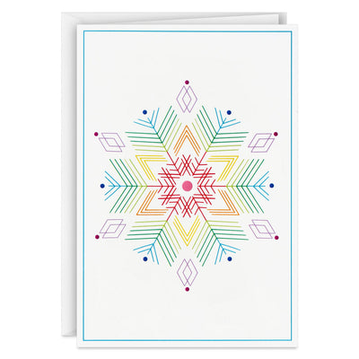 UNICEF Rainbow Snowflake Boxed Holiday Cards, Pack of 20