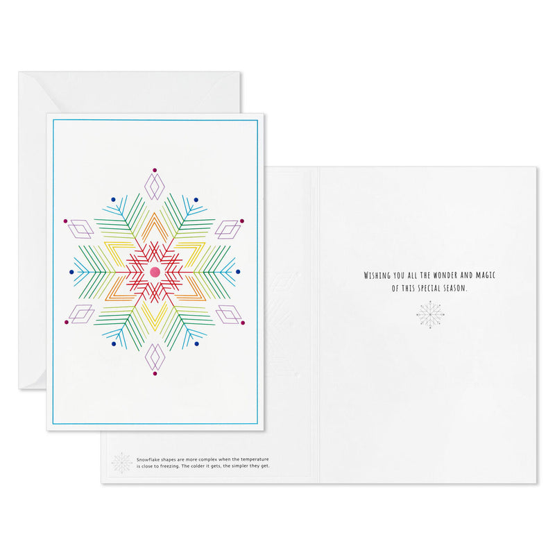 UNICEF Rainbow Snowflake Boxed Holiday Cards, Pack of 20