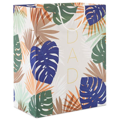 Monstera Palm Leaves Large Father's Day Gift Bag 13"