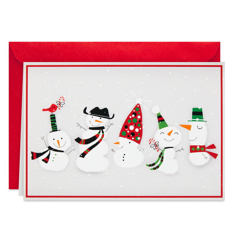 Dapper Holiday Snowmen Boxed Christmas Cards, Pack of 40