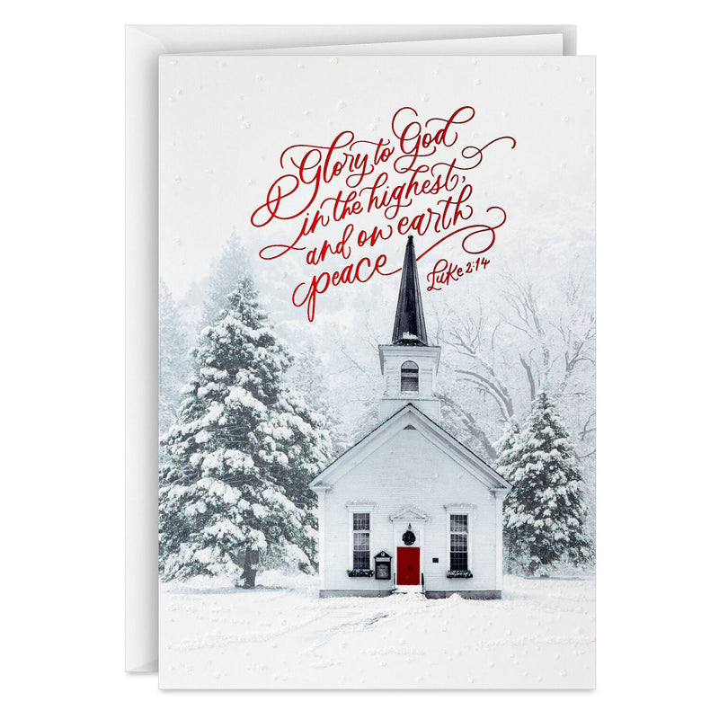 DaySpring White Church in Snow Boxed Christmas Cards, Pack of 16