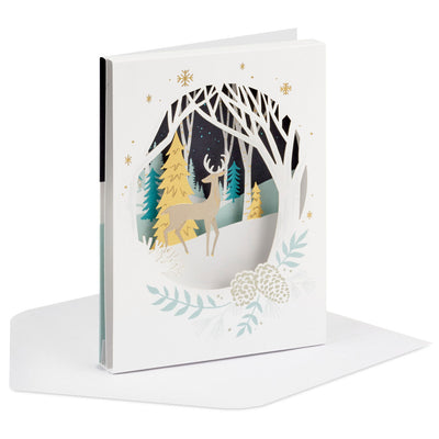 Deer in the Woods Boxed Christmas Cards, Pack of 8