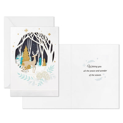 Deer in the Woods Boxed Christmas Cards, Pack of 8