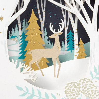 Deer in the Woods Boxed Christmas Cards, Pack of 8