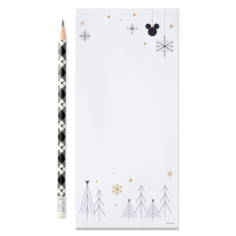 Disney Mickey Mouse Christmas List Pad With Pencil