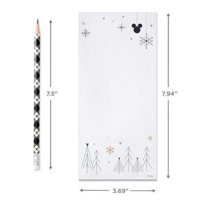 Disney Mickey Mouse Christmas List Pad With Pencil