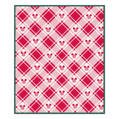 Disney Mickey Mouse Ears Peppermint Plaid Throw Blanket, 50x60