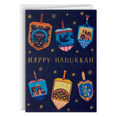 UNICEF Decorated Dreidels Boxed Hanukkah Cards, Pack of 12