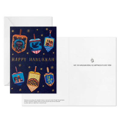 UNICEF Decorated Dreidels Boxed Hanukkah Cards, Pack of 12