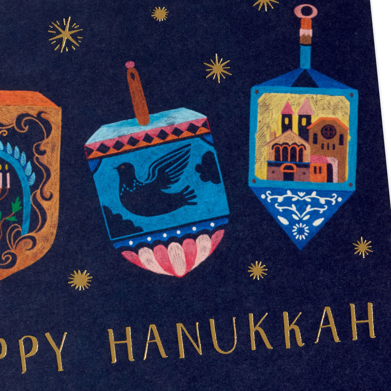 UNICEF Decorated Dreidels Boxed Hanukkah Cards, Pack of 12