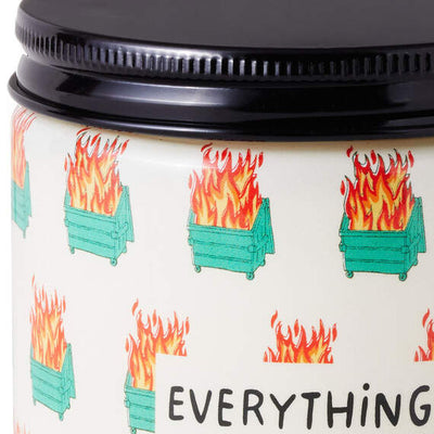 Dumpster Fire Everything's Fine Scented Single-Wick Jar Candle, 7 oz.