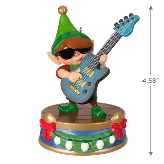 North Pole Tree Trimmers Band Collection Gil On Guitar Musical Ornament With Light