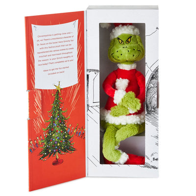 Dr. Seuss's How the Grinch Stole Christmas! Poseable Grinch Plush, 10"