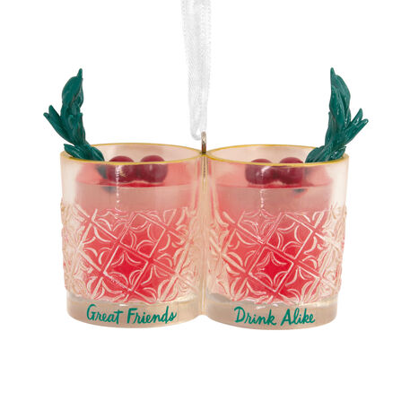 Friends Drink Alike Cocktail Glasses Hallmark Ornament