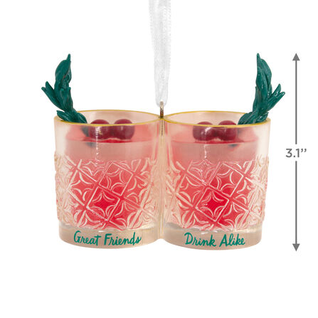 Friends Drink Alike Cocktail Glasses Hallmark Ornament