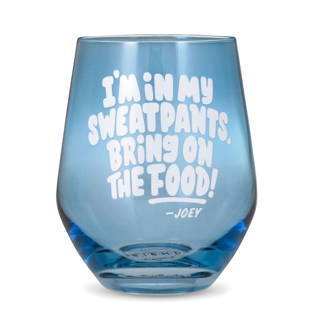 Friends Bring On the Food Stemless Wine Glass, 16 oz.