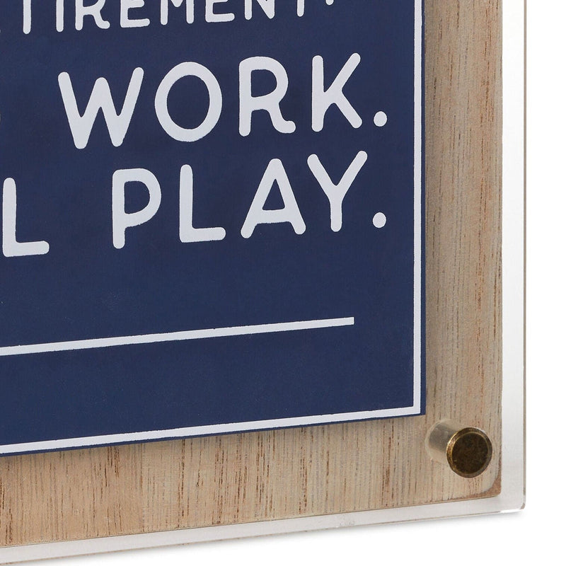 Retirement: No Work All Play Layered Wall Decor, 6.5"