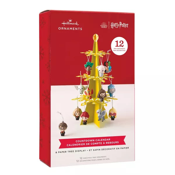 Harry Potter Countdown Calendar Mini Christmas Tree Ornament Set 12pc