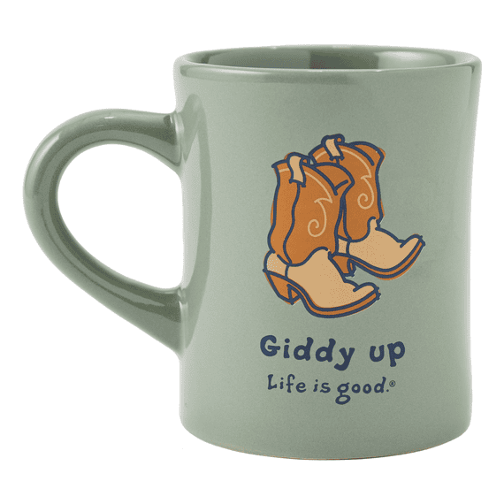 Giddy Up Cowboy Boots Diner Mug