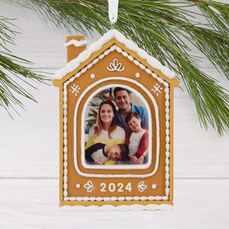 Gingerbread House 2024 Photo Frame Hallmark Ornament