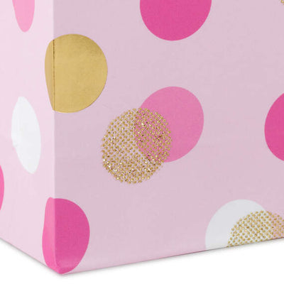 Pink and Gold Dots Gift Card Holder Mini Bag 4.6"