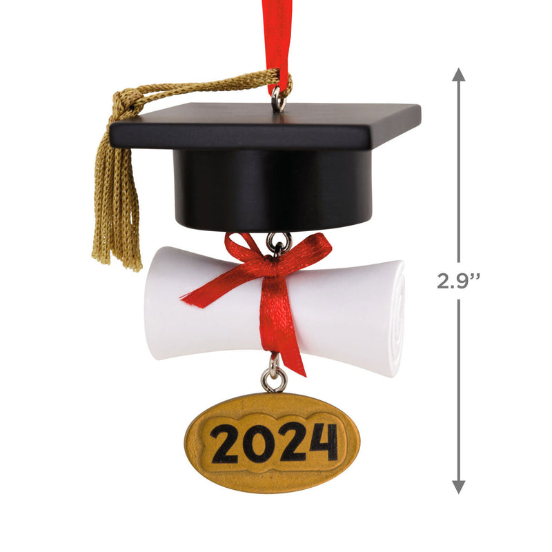 Graduation Cap and Diploma 2024 Hallmark Ornament