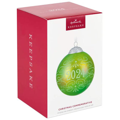 Christmas Commemorative 2024 Glass Ball Ornament