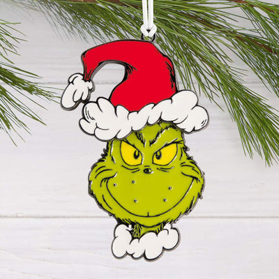 Dr. Seuss's How the Grinch Stole Christmas!™ Grinch in Santa Hat Moving Metal Ornament