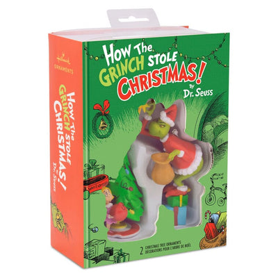 Dr. Seuss's How the Grinch Stole Christmas!™ Grinch and Cindy-Lou Who Hallmark Ornaments, Set of 2