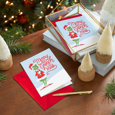 Dr. Seuss's How the Grinch Stole Christmas! Merry Grinch-mas Boxed Christmas Cards, Pack of 16