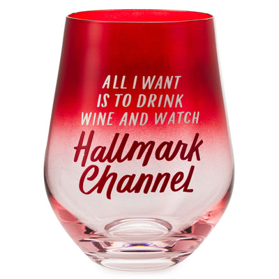 Hallmark Channel Stemless Wine Glasses, Set of 2