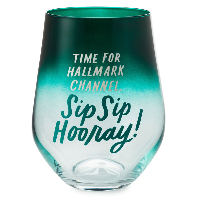 Hallmark Channel Stemless Wine Glasses, Set of 2